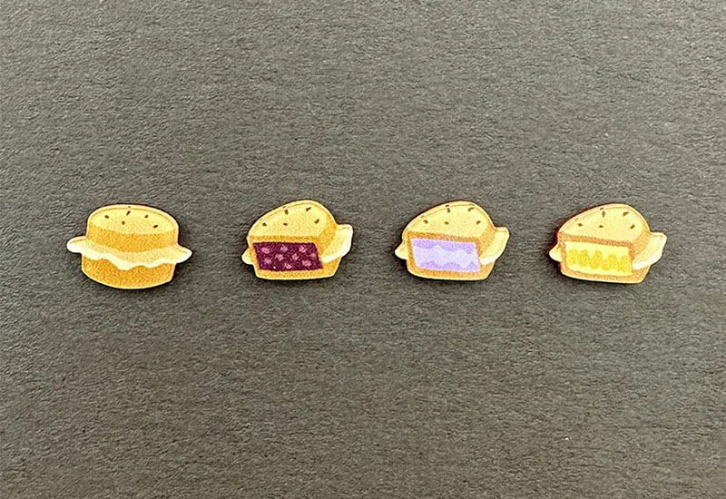 日日野餐 紅豆餅口味4入組(別針)